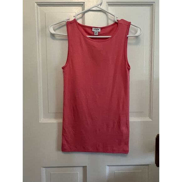 NWT J.Crew Bubblegum Pink Tank Top Women's XXS 100% Cotton Basic Tank Barbie - Picture 1 of 12
